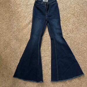 Rock & Roll Cowgirl Indigo Wide Leg Jeans